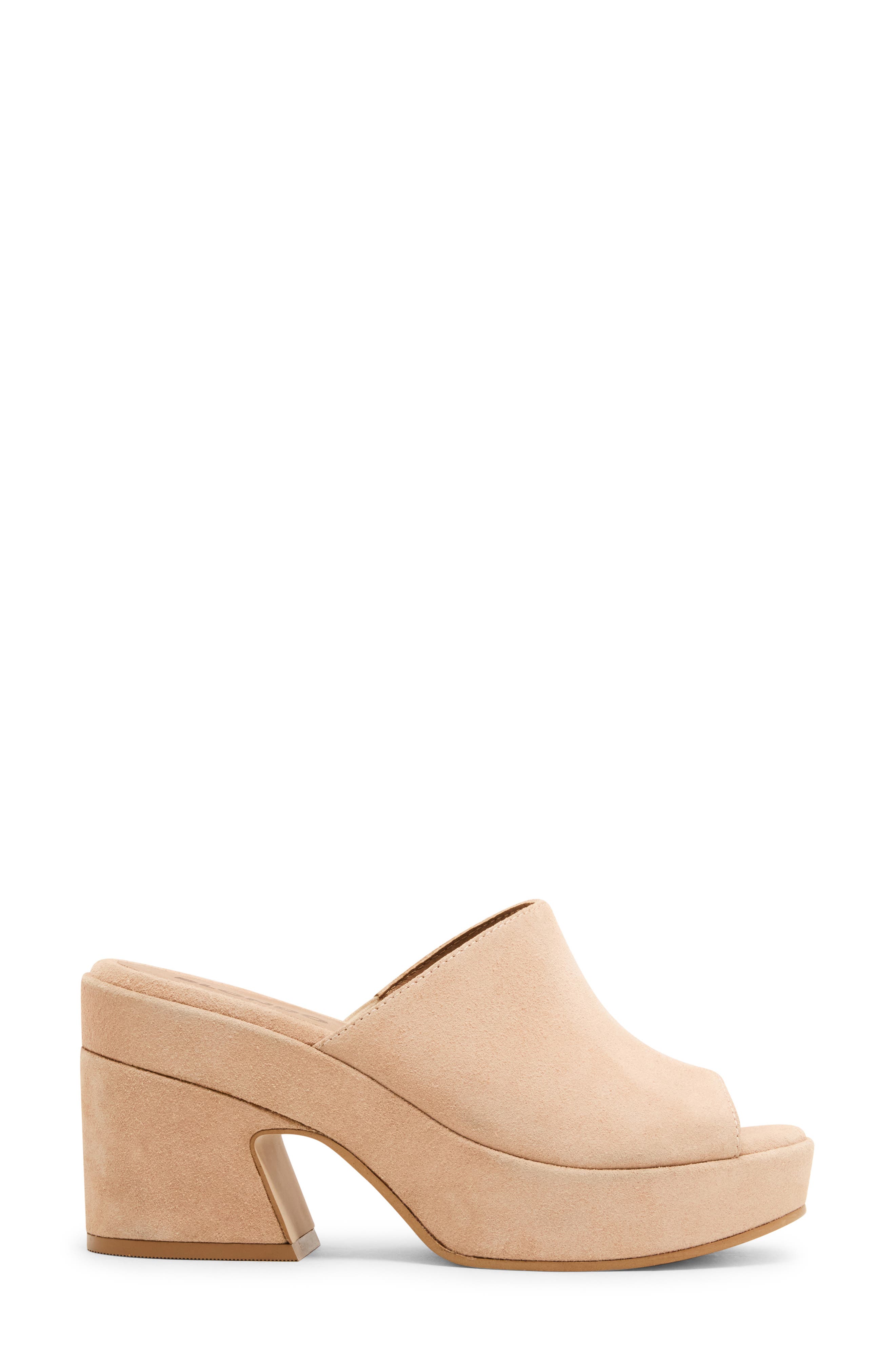 Montage Platform Mule Sandal, Alternate, color, TAN SUEDE