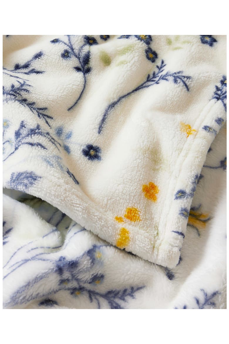 Wildflower Faux Shearling Throw Blanket, Alternate, color, YELLOW FLORAL