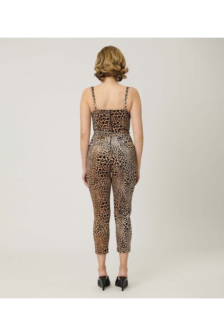 1950s Cropped Jumpsuit, Alternate, color, Leopard Print