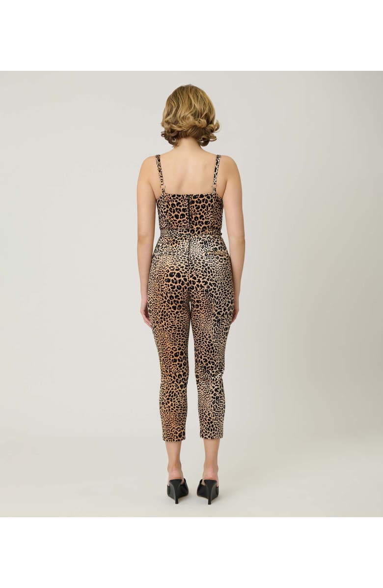 Unique Vintage 1950s Cropped Jumpsuit, Alternate, color, Leopard Print