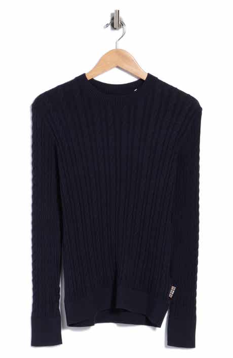Hartland Cotton Cable Crewneck Sweater