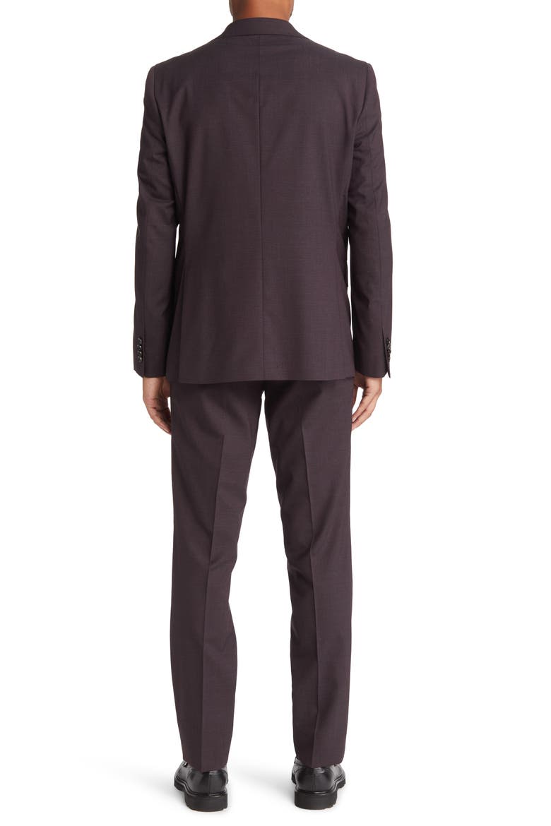 Roger Extra Slim Fit Stretch Wool Suit, Alternate, color, PLUM
