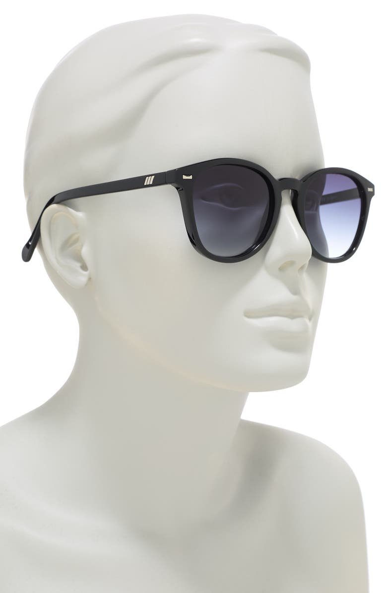 Le Specs Bandwagon Square Sunglasses, Alternate, color, Black