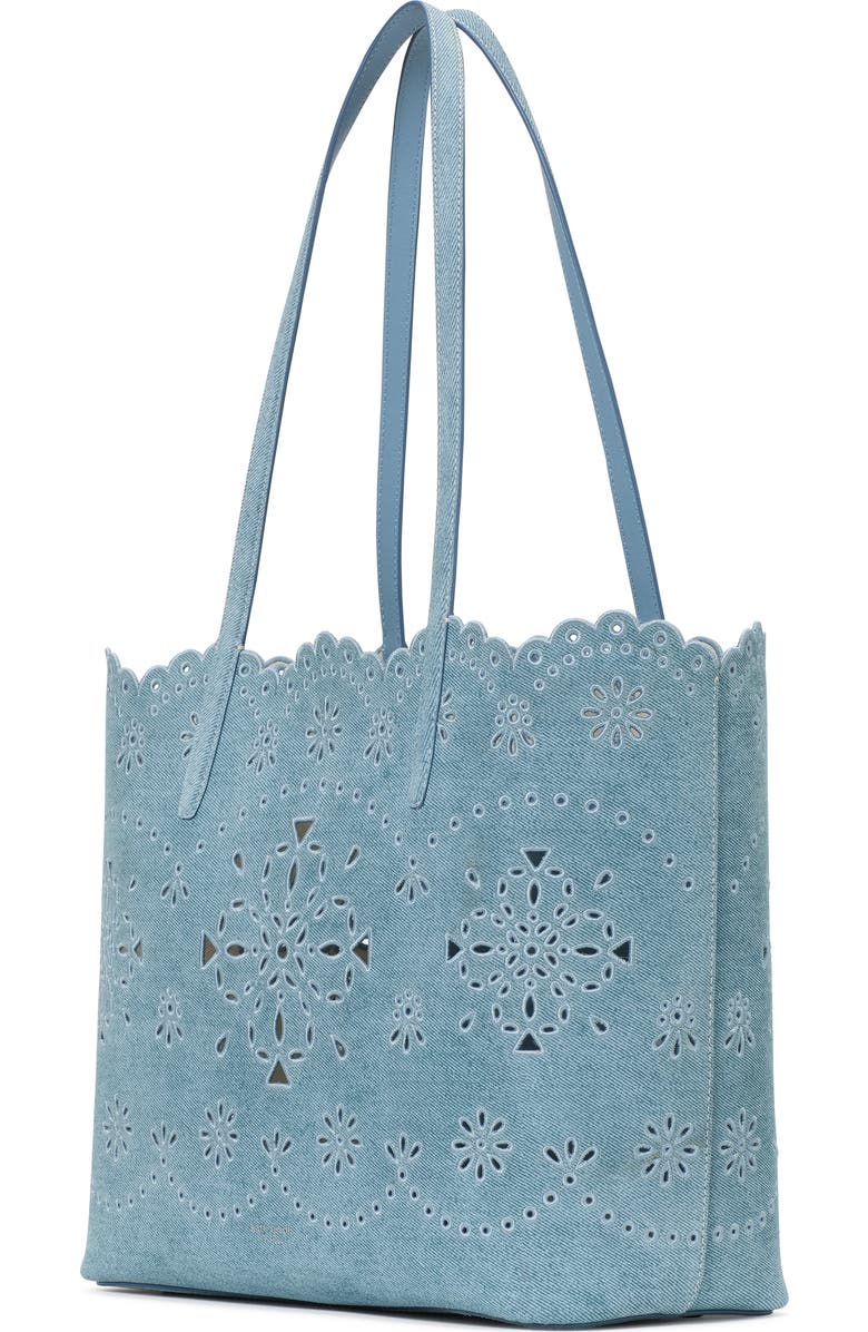 Kate Spade New York do it all spade floral perforated leather tote, Alternate, color,