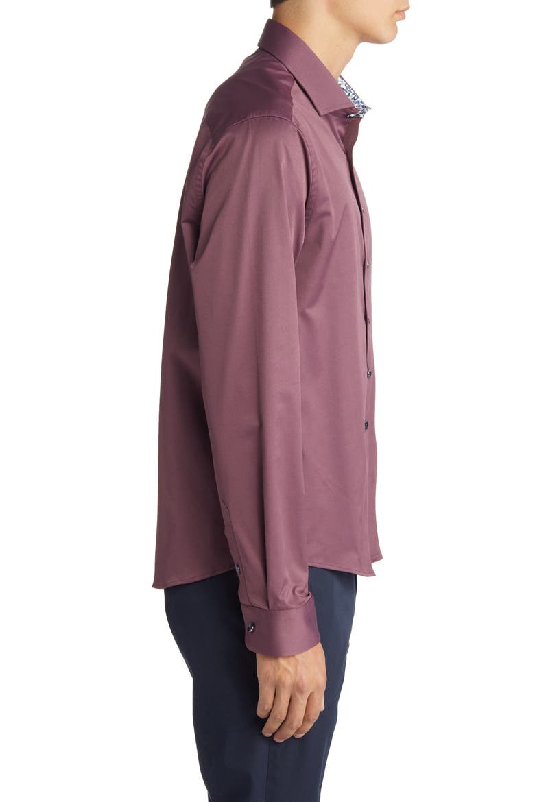DRY TOUCH® Performance Button-Up Shirt, Alternate, color, PURPLE