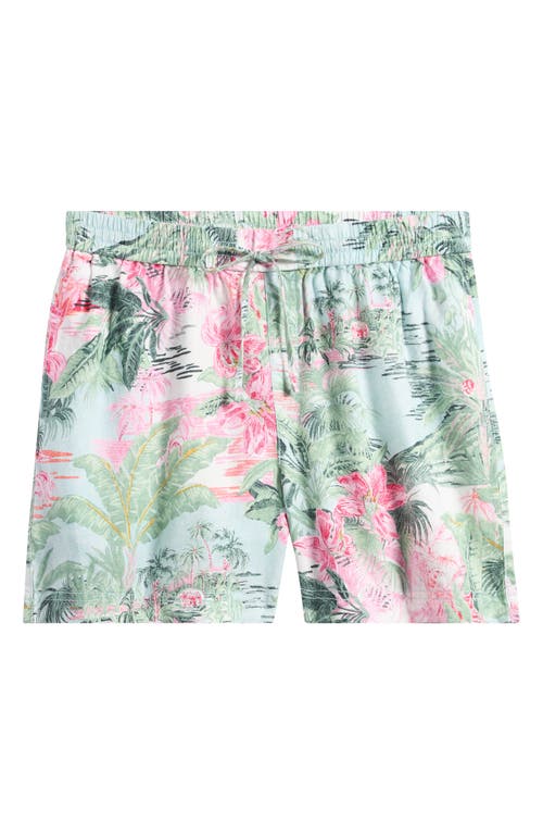 Tommy Bahama Garden Villa Linen Drawstring Shorts In Canal Blue