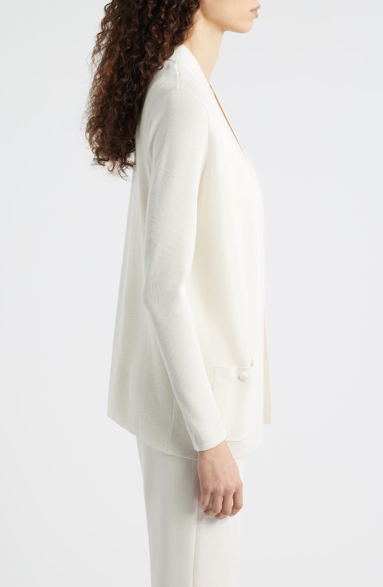 Anne Klein Malibu Open Front Cardigan, Alternate, color, White Dove