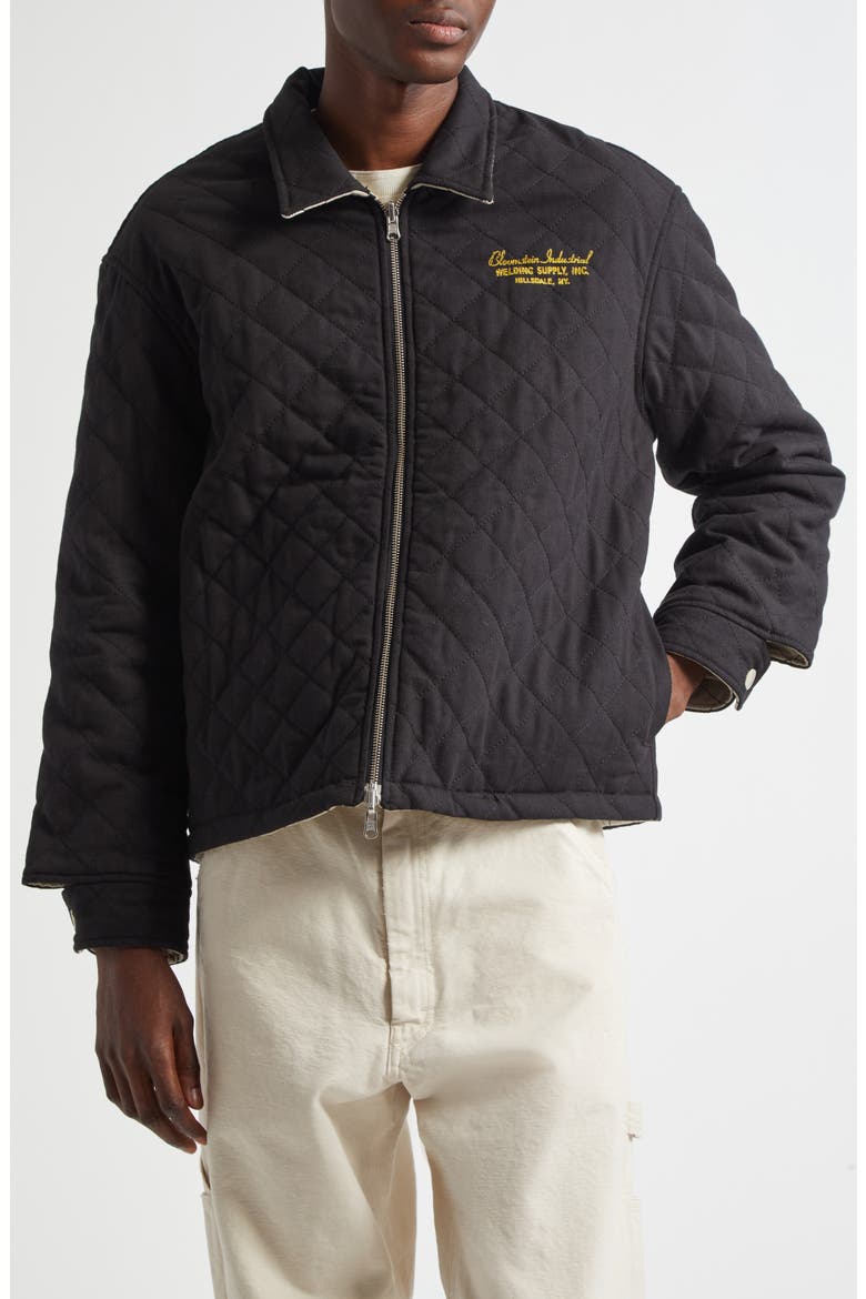 Bloomstein Quilted Reversible Jacket, Main, color, BLACK YELLOW