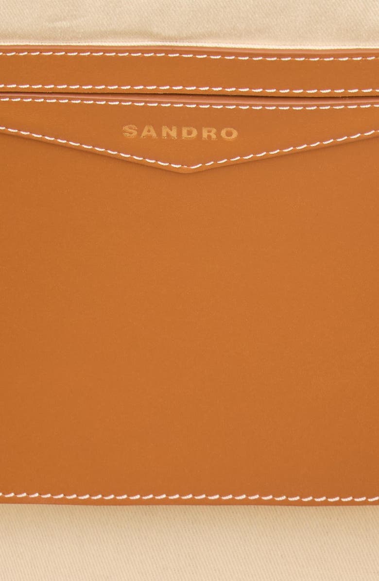 SANDRO Canvas tote bag, Alternate, color,
