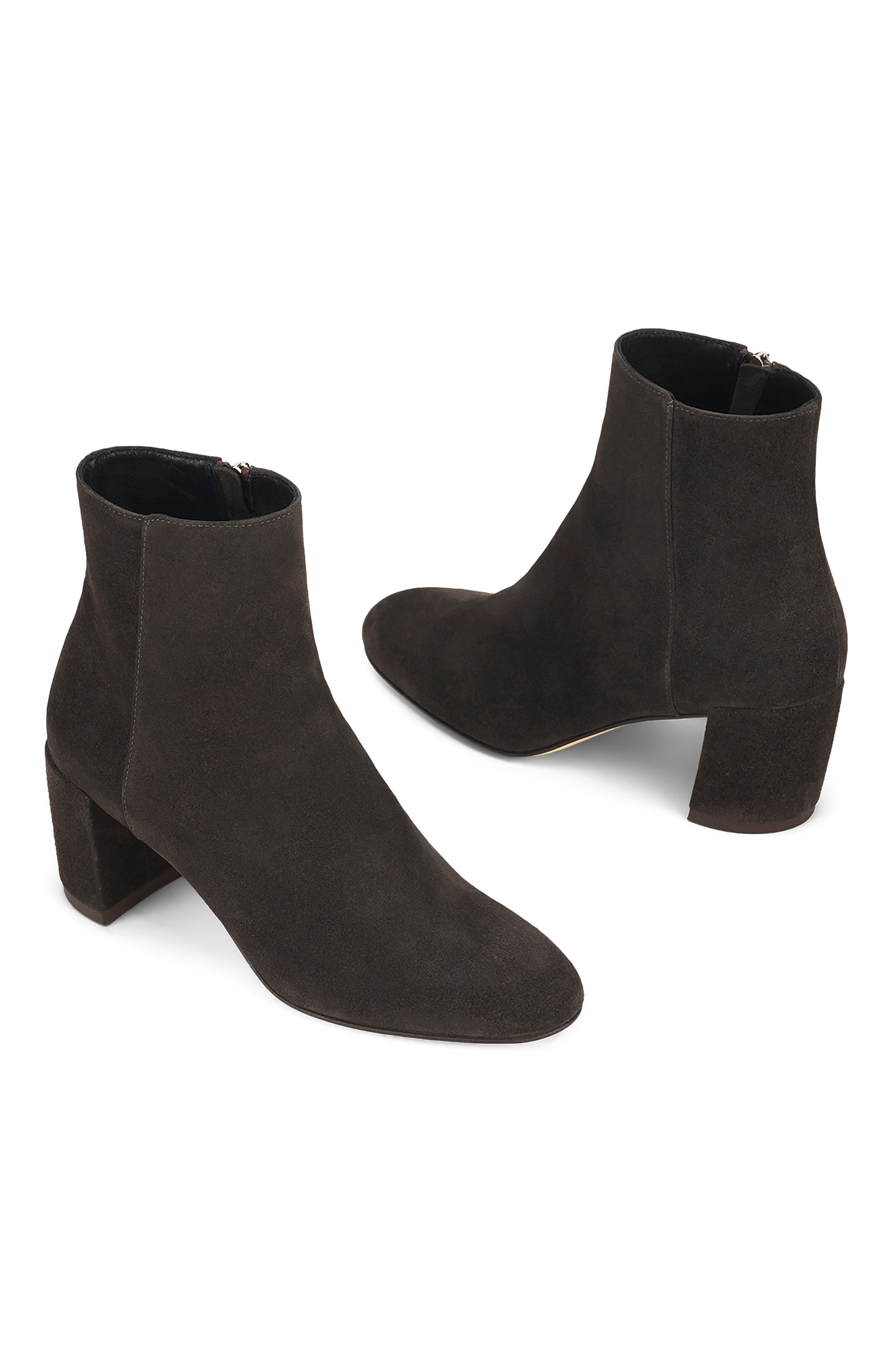 AGL Lynn Water-resistant velour Bootie, Alternate, color, Charcoal