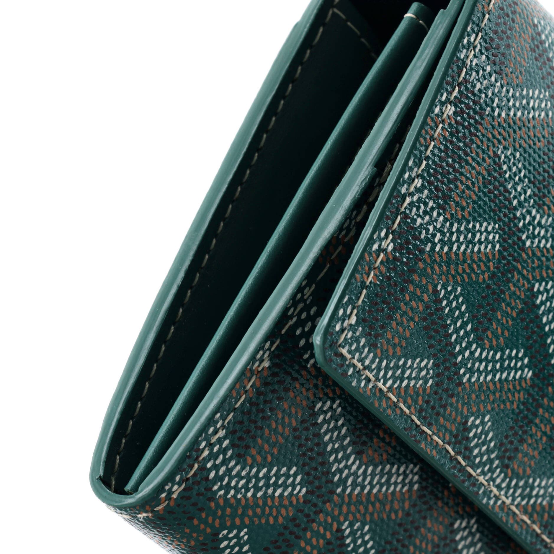 Varenne Wallet Coated Canvas Long, Alternate, color, Green