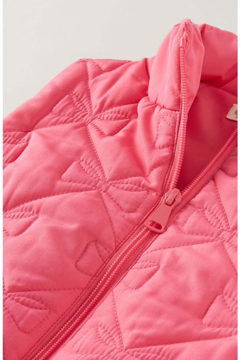 Kids' Bow Quilted Puffer Vest, Alternate, color, PINK FANDANGO