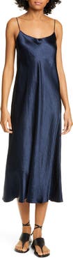 Vince Satin Midi Slipdress