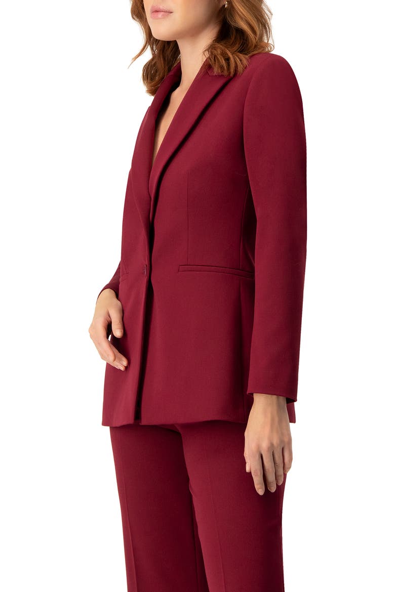 Tailored Single-Button Blazer, Alternate, color, Wine