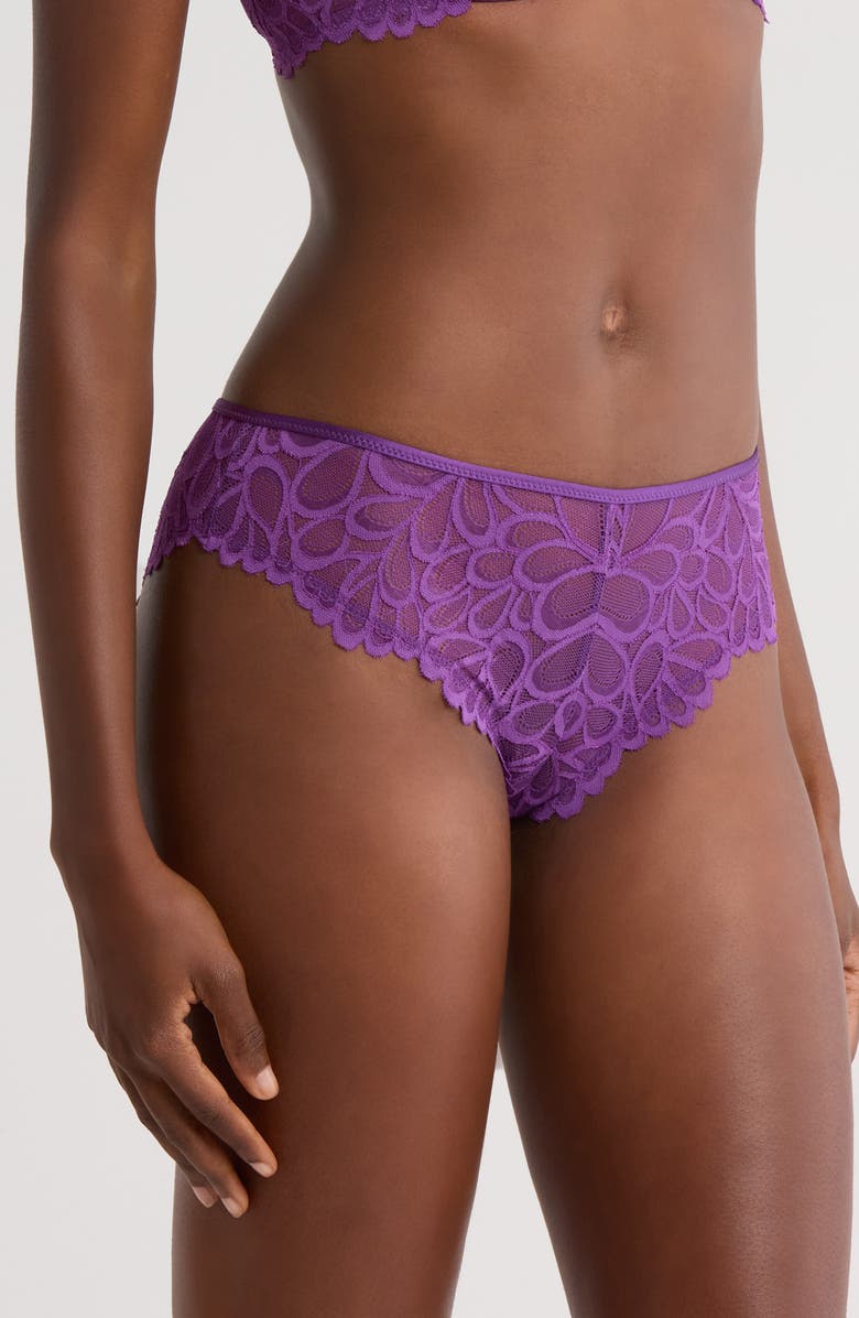 SAVAGE X FENTY Savage Not Sorry Lace Cheeky Panties, Alternate, color, Purple Gem
