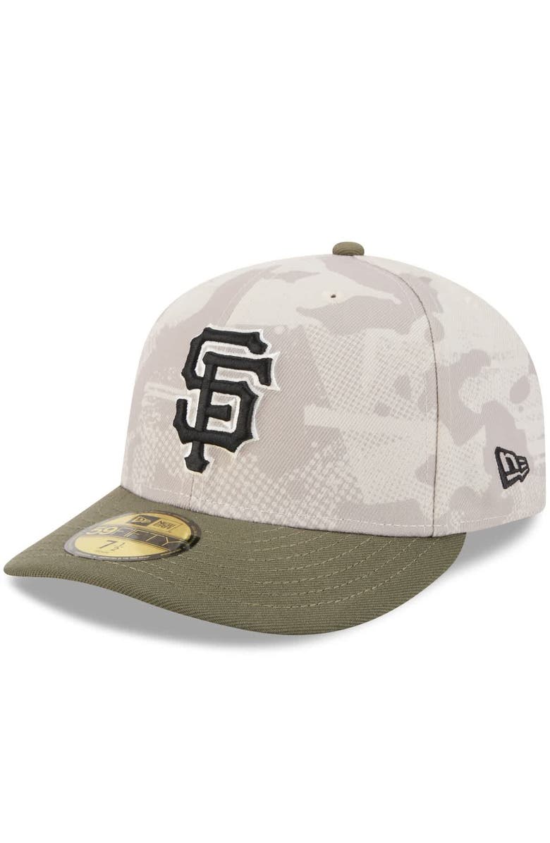 New Era Men's New Era Light Beige/Olive San Francisco Giants 2025 Armed Forces Day 59FIFTY Fitted Hat, Alternate, color, Light Beige