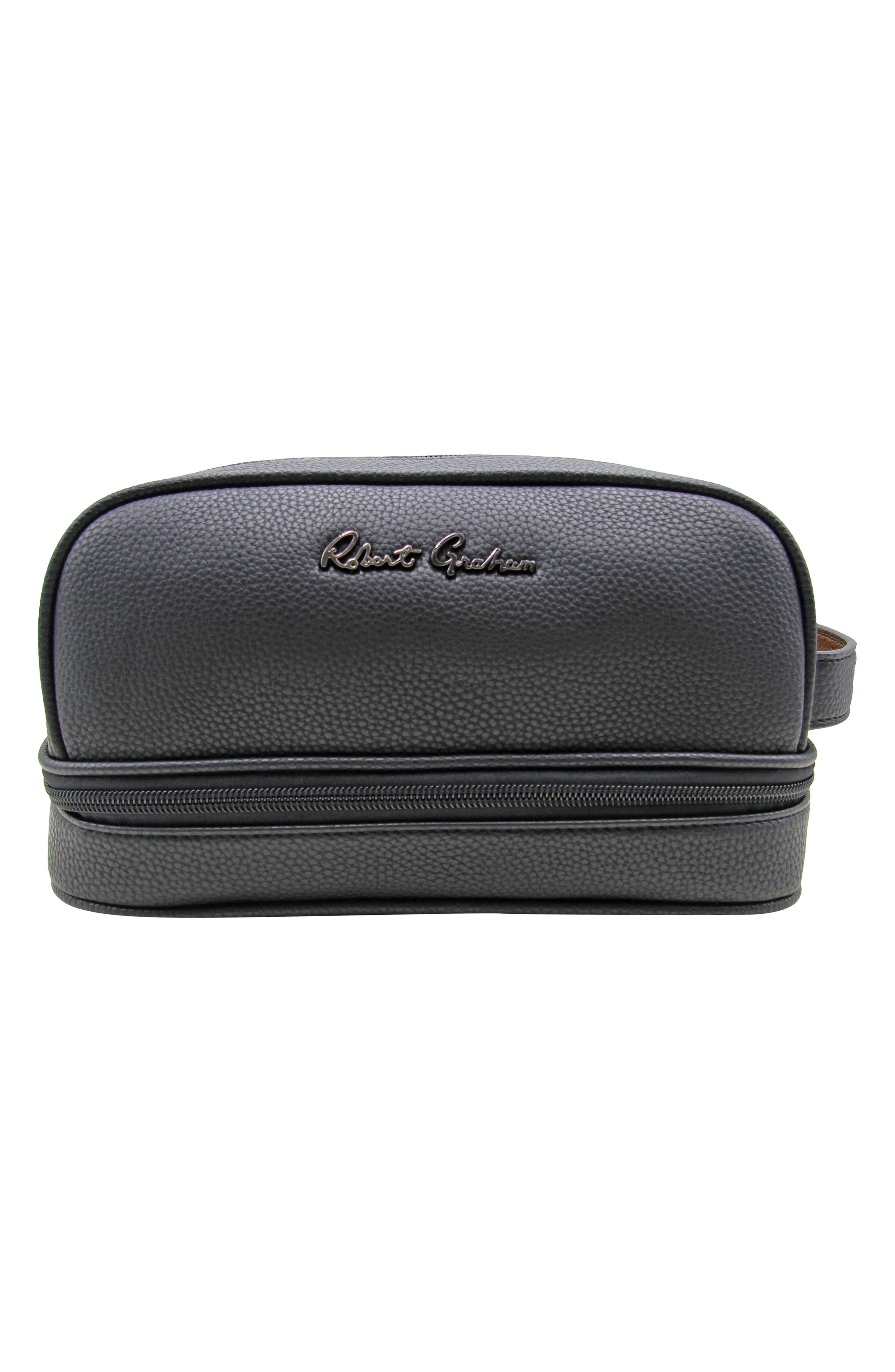 Robert Graham Olivan Recycled Faux Leather Dopp Kit