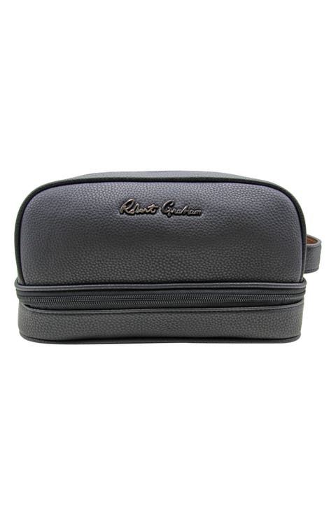 Olivan Recycled Faux Leather Dopp Kit