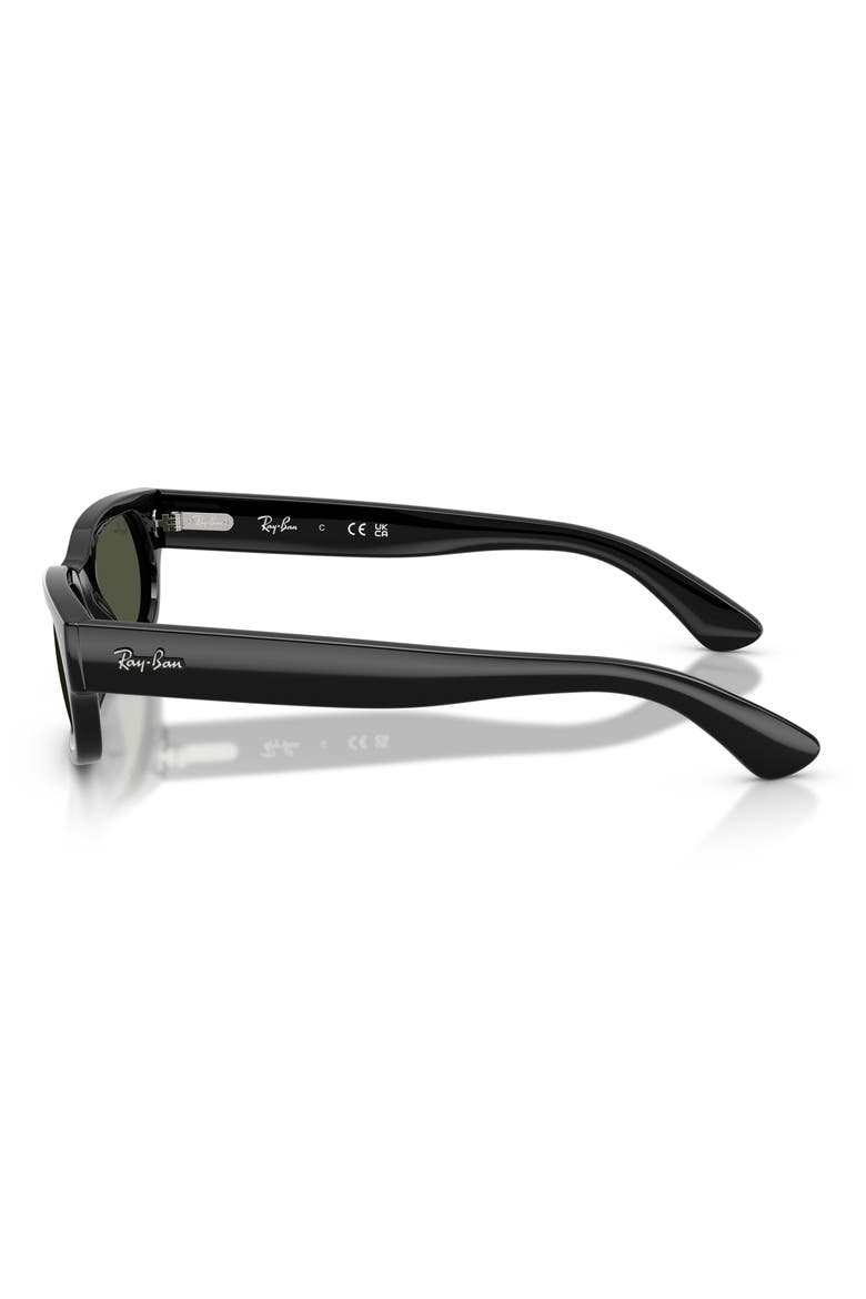 54mm Irregular Sunglasses, Alternate, color, BLACK / GREEN