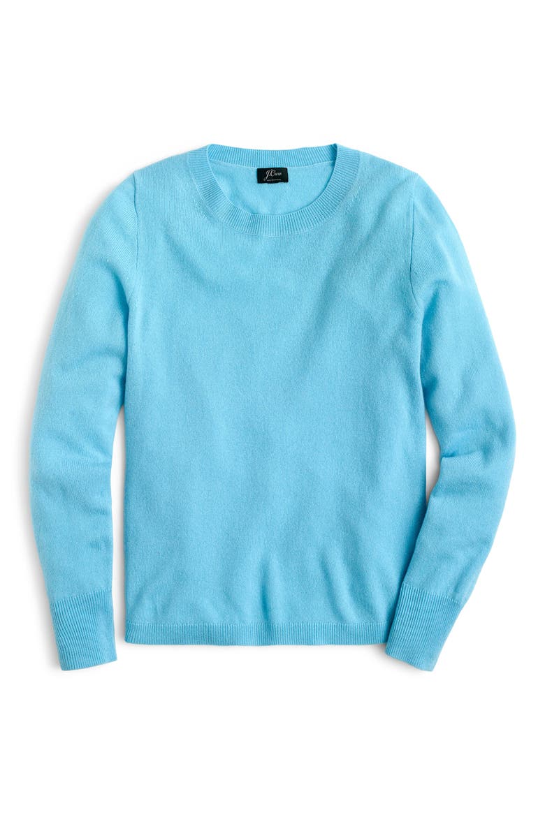 Crewneck Cashmere Sweater, Main, color, CORNFLOWER BLUE