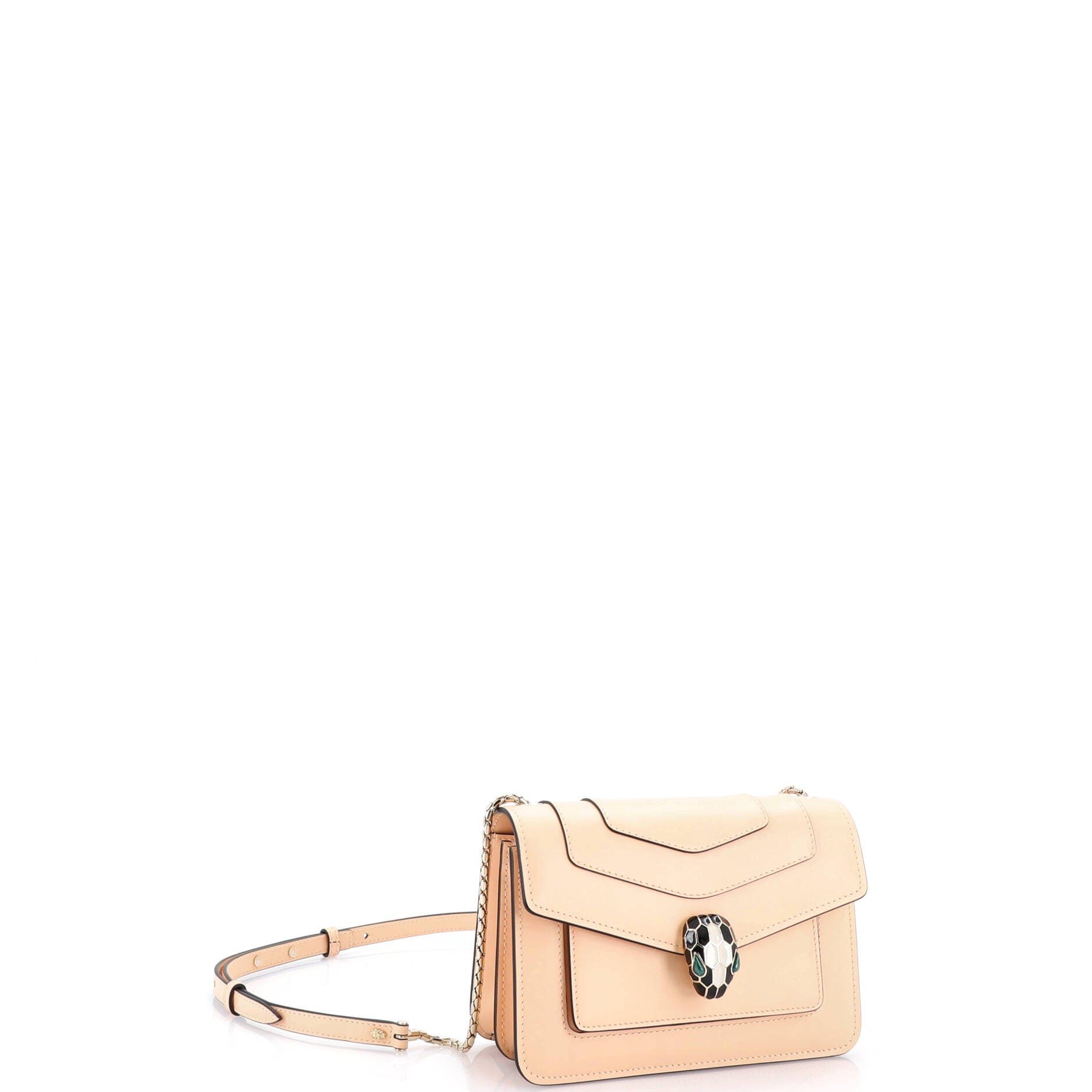 Serpenti Forever Shoulder Bag Leather Mini, Alternate, color, White