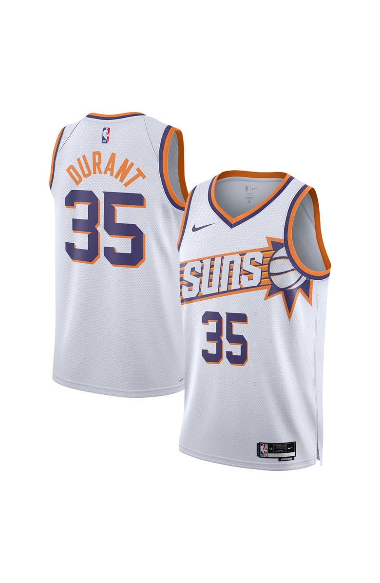 Nike Unisex Nike Kevin Durant White Phoenix Suns Swingman Jersey - Association Edition, Alternate, color, 