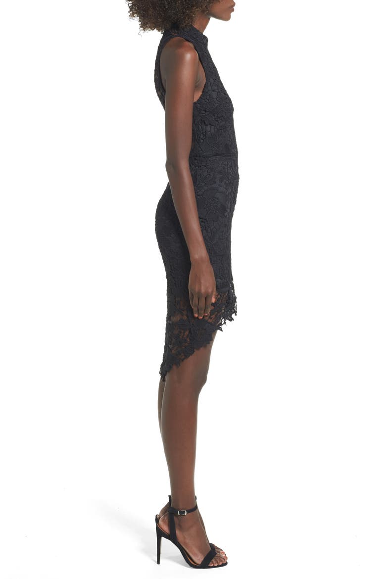 'Samantha' Lace Dress, Alternate, color, BLACK-BLACK