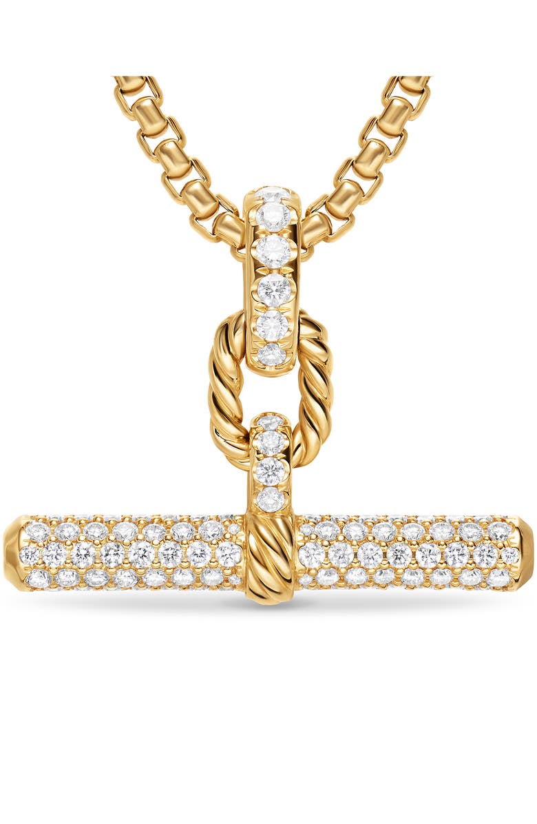 David Yurman Madison<sup>®</sup> Toggle Pendant in 18K Yellow Gold with Diamonds, 29mm, Alternate, color, Diamond