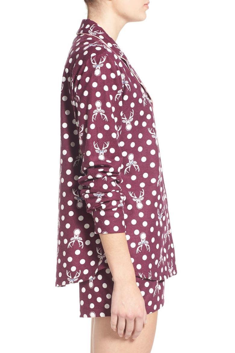 Print Short Pajamas, Alternate, color, PURPLE NECTAR HIPSTER DOT