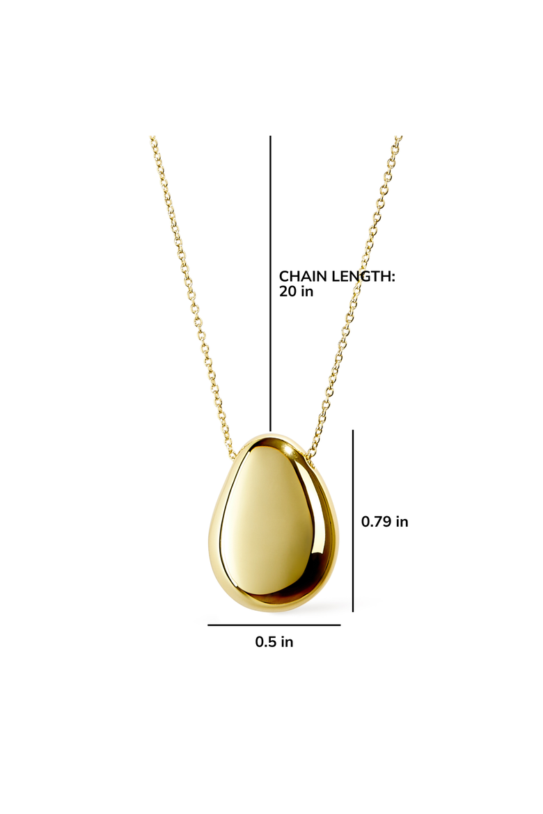 Gold Pendant Necklace - Pebble, Alternate, color, Gold