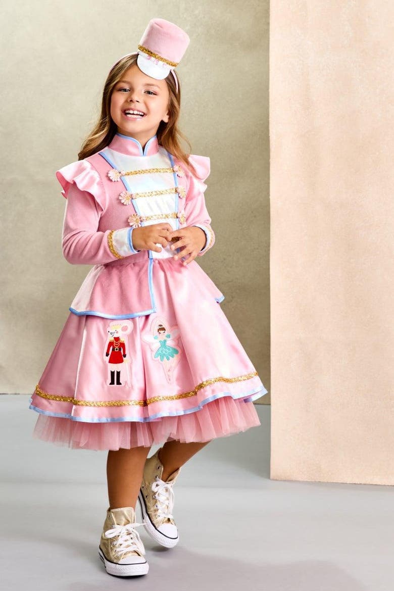 Nutcracker Holiday Dress & Headband for Girls, Alternate, color, Pink