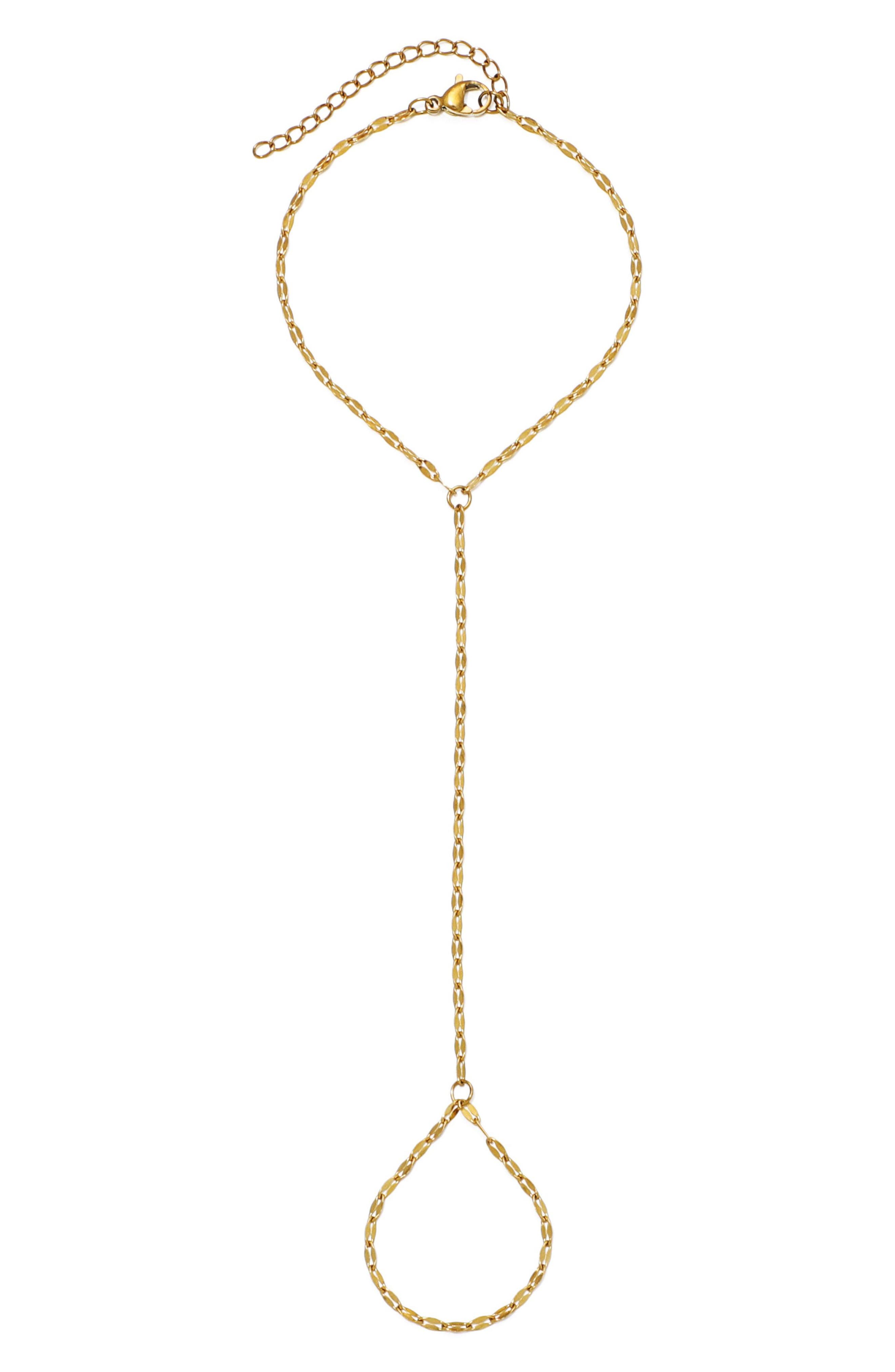 Adornia Tarnish Resistant 18K Gold Plated Hand Chain