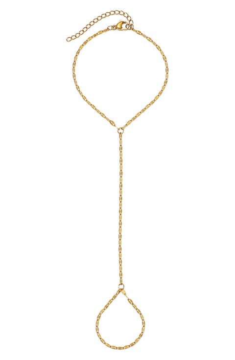 Tarnish Resistant 18K Gold Plated Hand Chain
