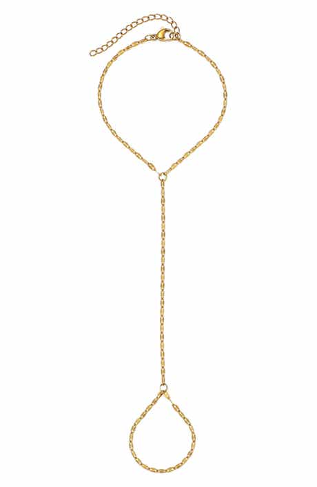 Adornia Tarnish Resistant 18K Gold Plated Hand Chain