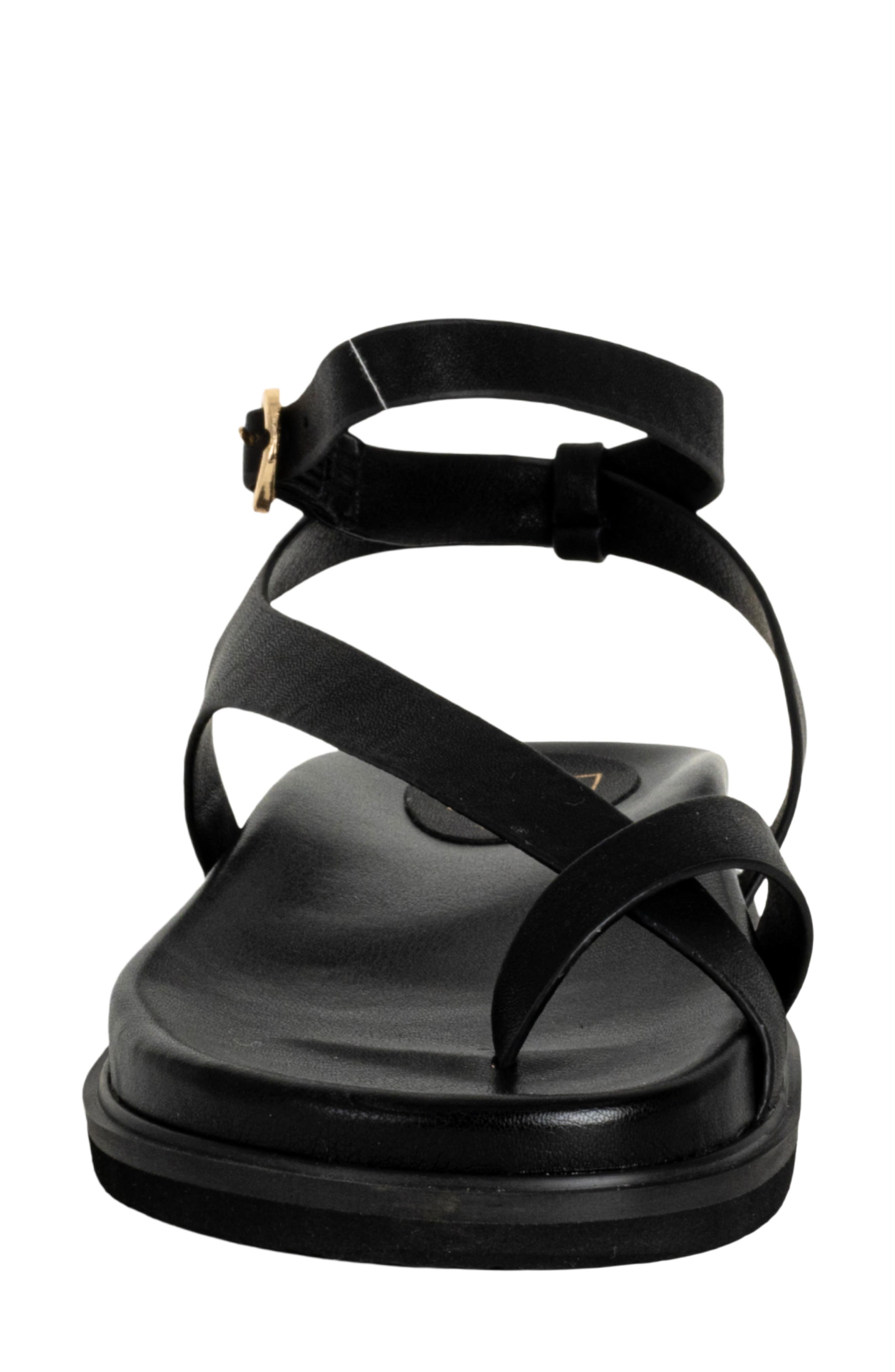 SHUSHOP Berry Ankle Strap Sandal, Alternate, color, Black