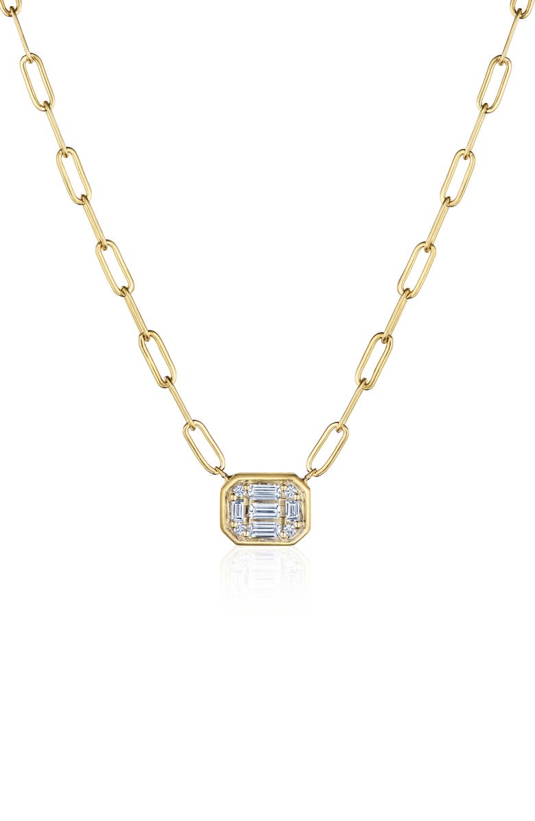 Kwiat Starburst Diamond Pendant Necklace, Main, color, Gold