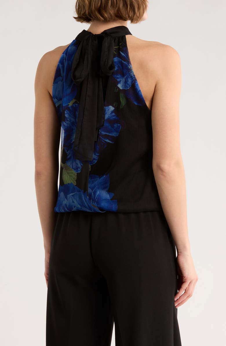 Alice + Olivia Maris Floral Gathered Halter Neck Top, Alternate, color, Los Love