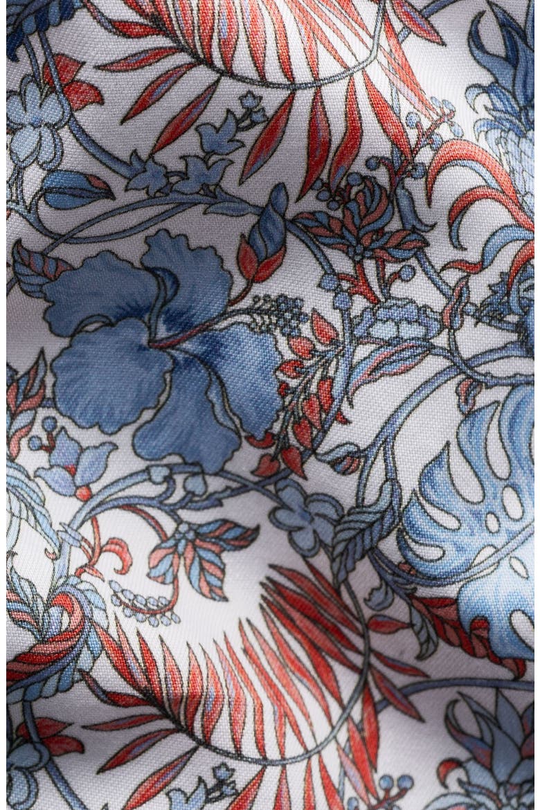 Contemporary Fit Floral Dress Shirt, Alternate, color, MEDIUM RED