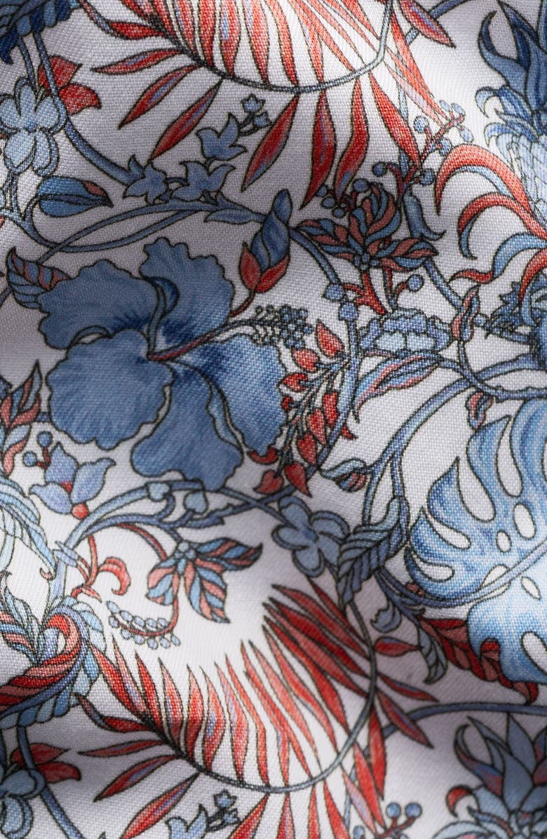 Eton Contemporary Fit Floral Dress Shirt, Alternate, color, Medium Red