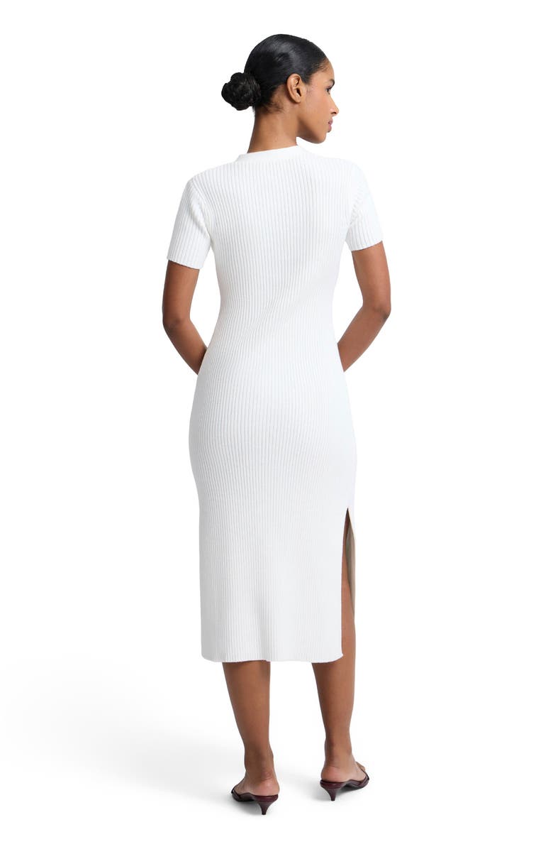 Onia V-Neck Button Front Dress, Alternate, color, White