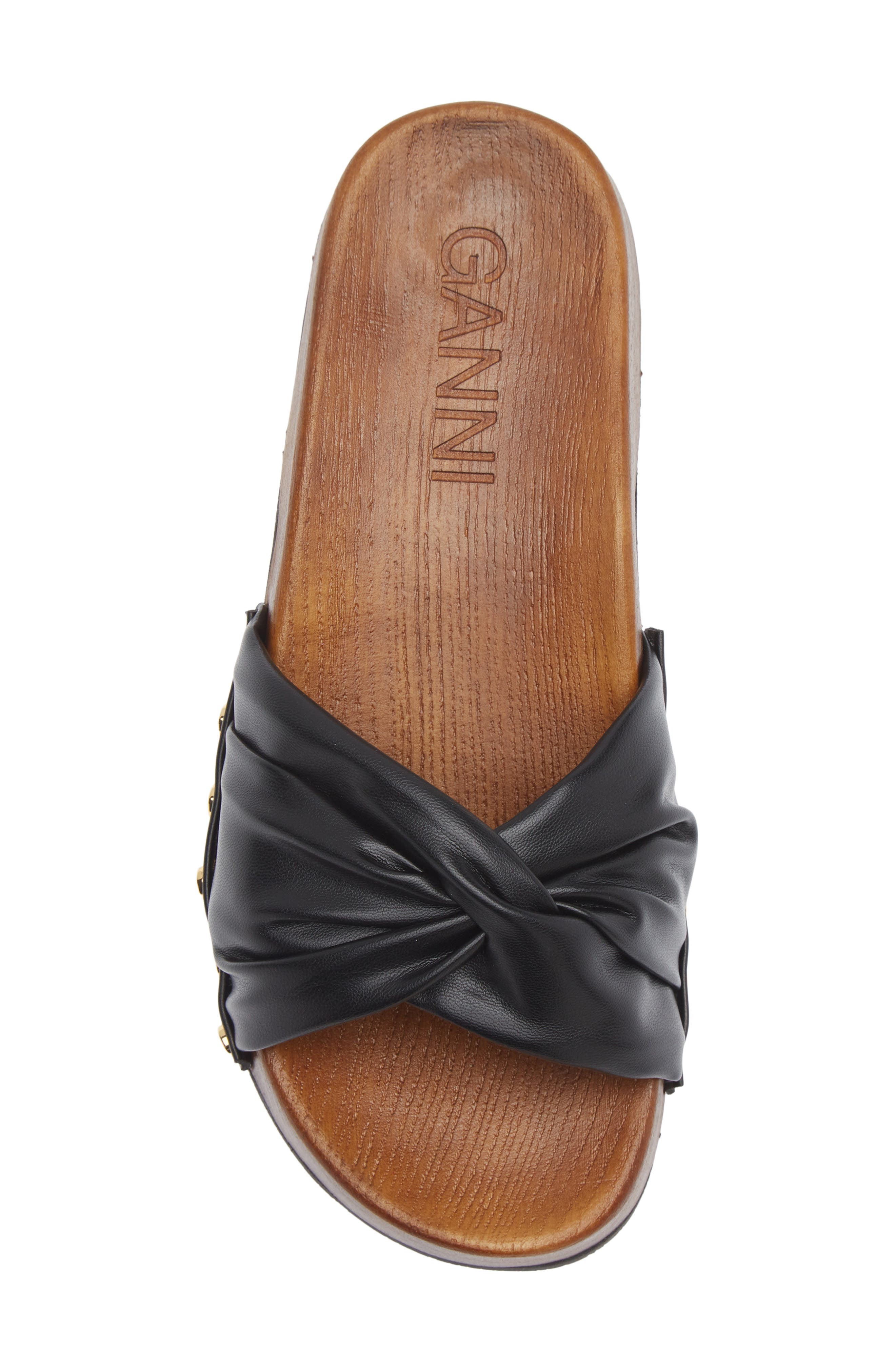 Ganni Tia Fairy Clog Slide Sandal, Alternate, color, Black