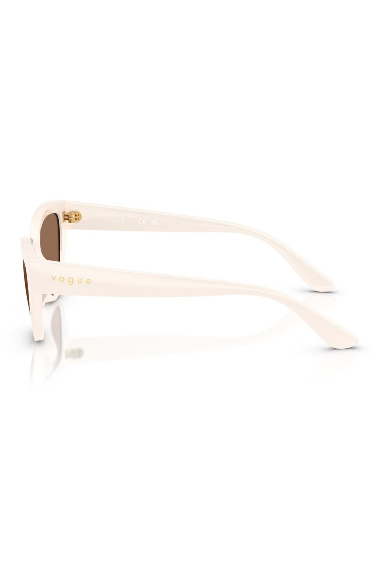 50mm Cat Eye Sunglasses, Alternate, color, MILKY IVORY