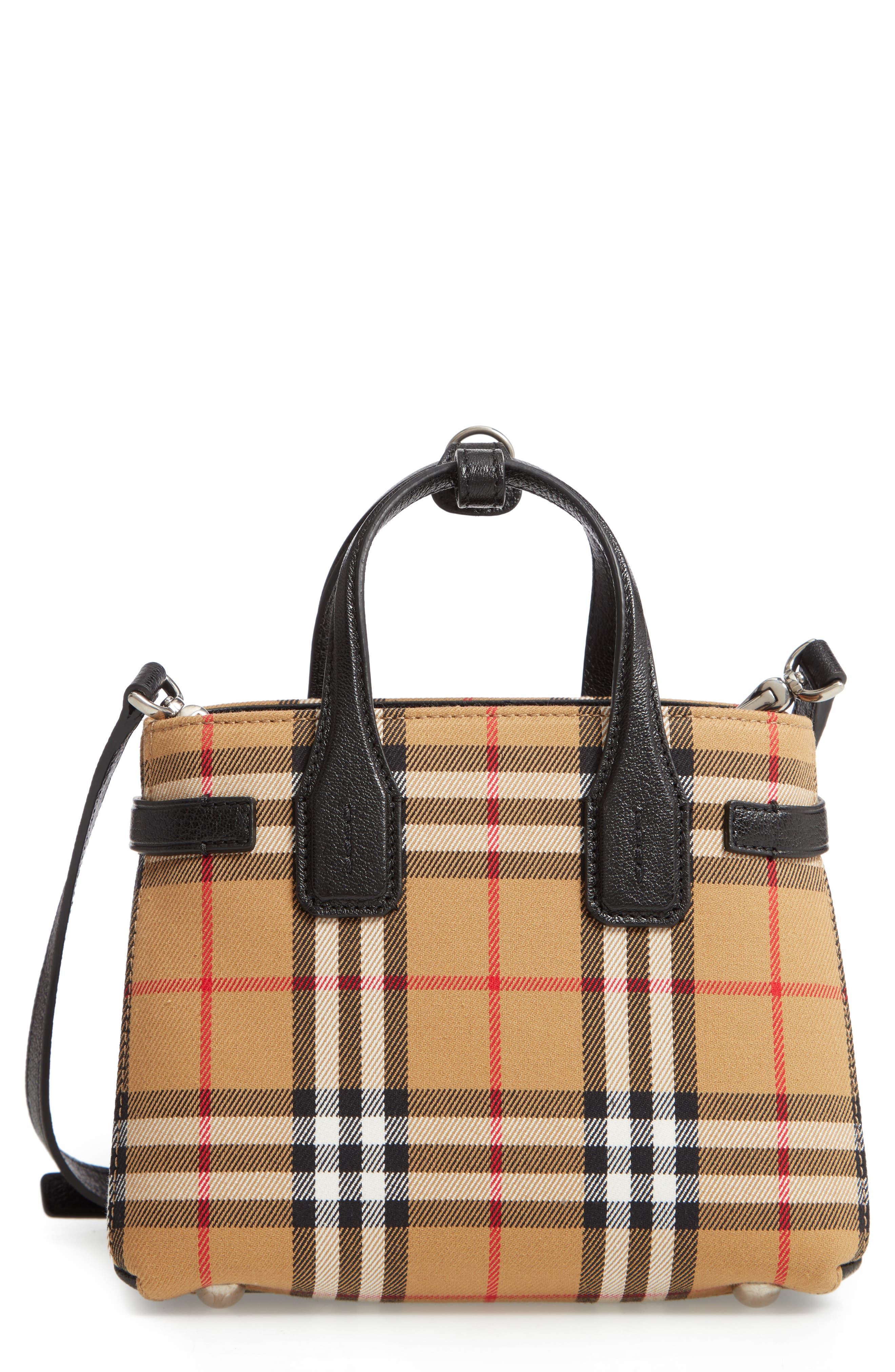 Burberry Baby Banner Vintage Check Tote, Main, color, 