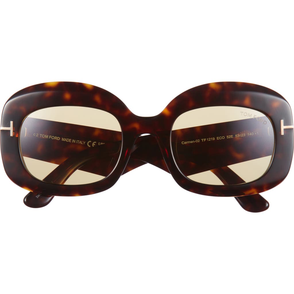 Tom Ford 53mm Square Sunglasses In Brown