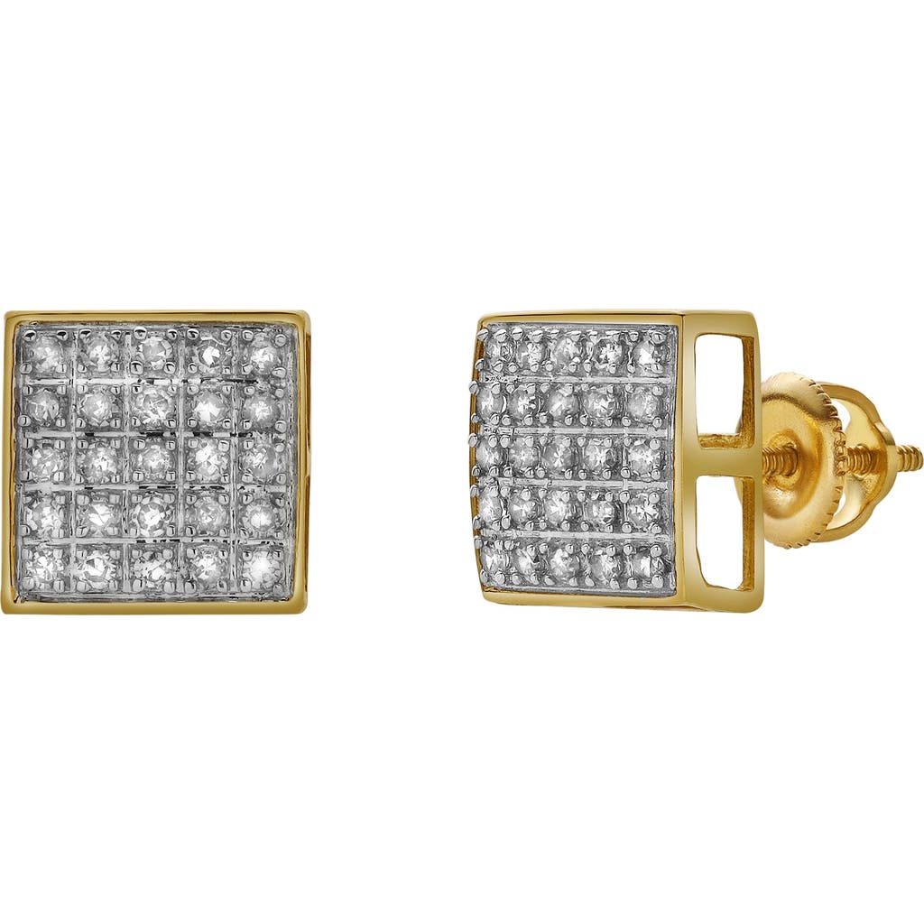 Luvmyjewelry Ocaso 10k Yellow Gold Diamond Unisex Earrings In 10k Yellow Gold