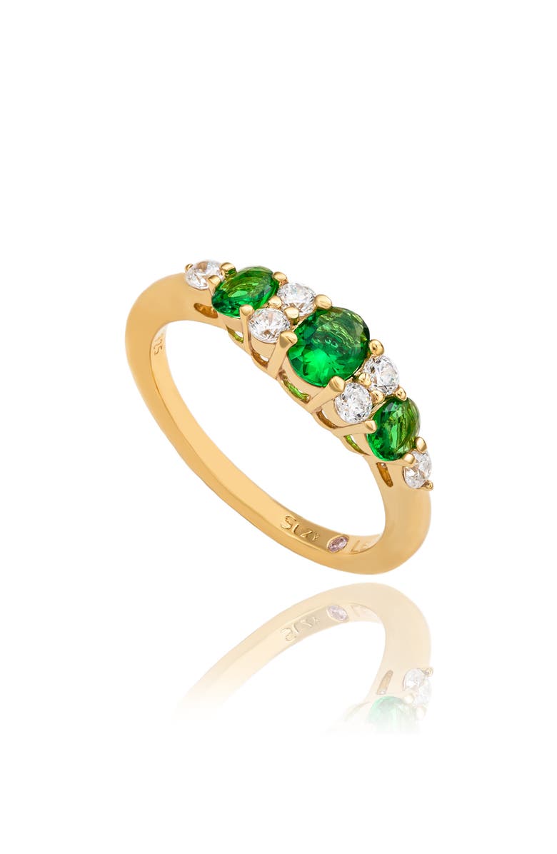 SUZY LEVIAN Cubic Zirconia Graduated Ring, Main, color, Green