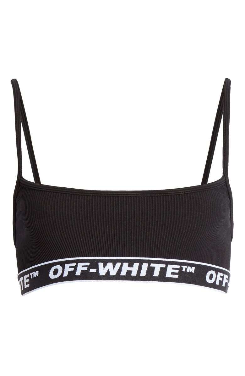 Off-White Ofh-White Ribbed Bralette, Alternate, color, 