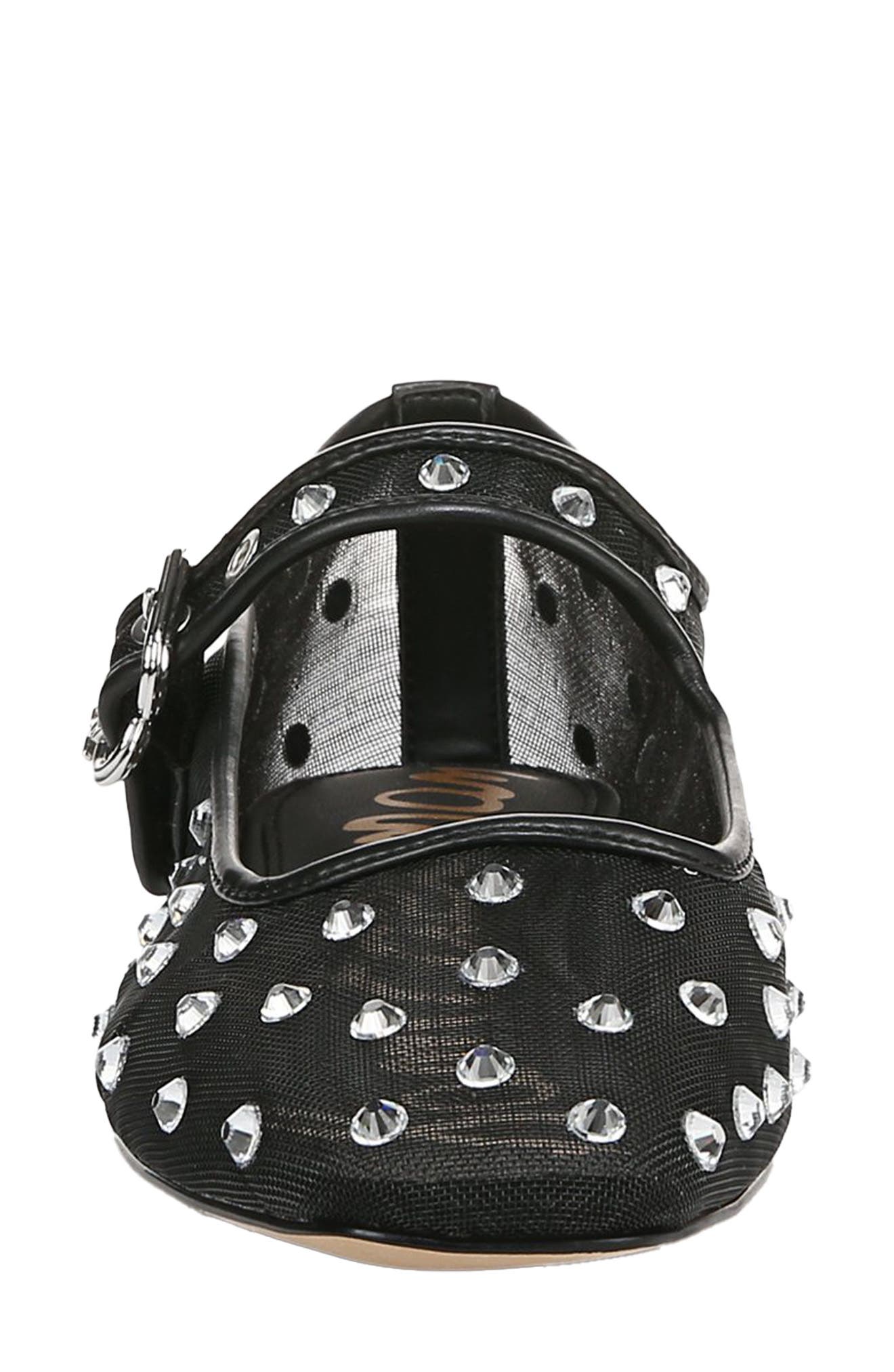 Sam Edelman Michaela Shine Mary Jane Flat, Alternate, color, Dm - Black