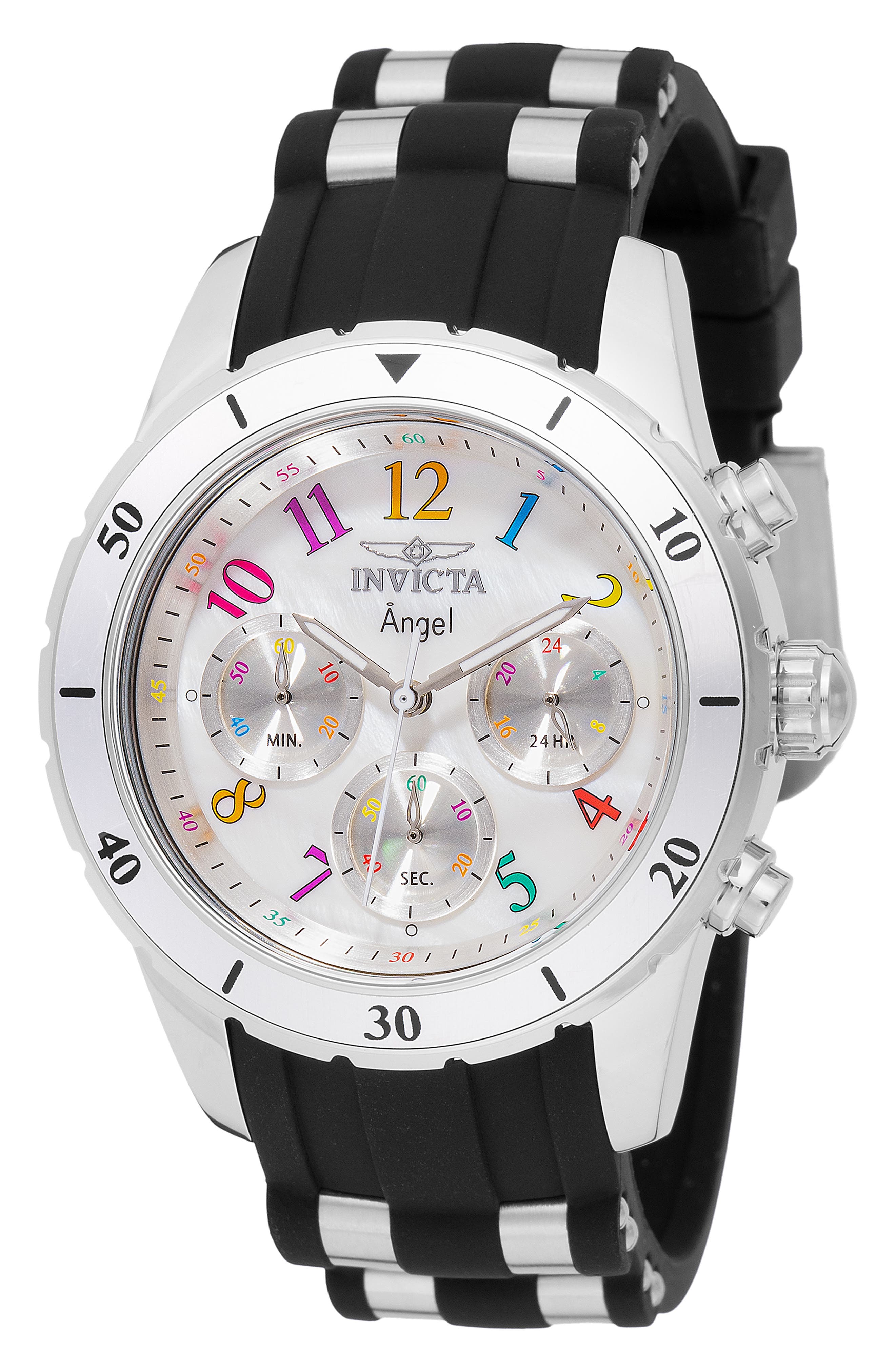 Angel Silicone Strap Watch, 40mm