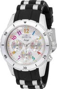 INVICTA Angel Silicone Strap Watch, 40mm